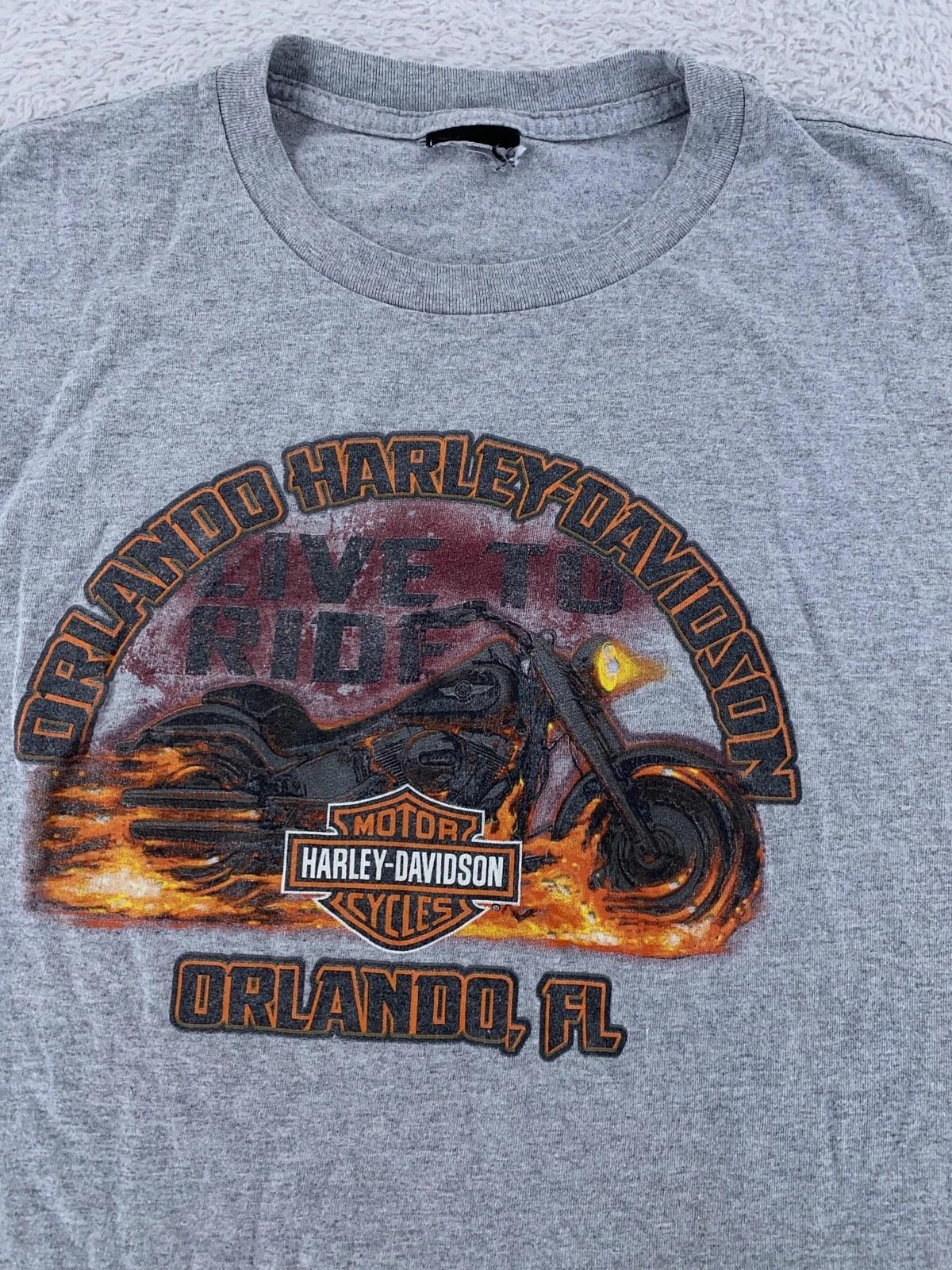 Harley-Davidson Live To Ride Muscle T-Shirt XL Orlando Florida Motorcycle Biker 2XL
