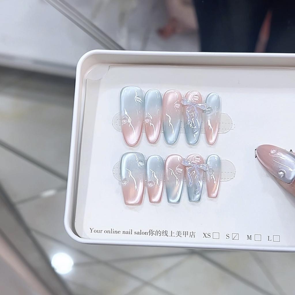 Pure Hand-kneaded Mint Soda Relief Butterfly Metering Cat Eye Wear Nail Art Patch