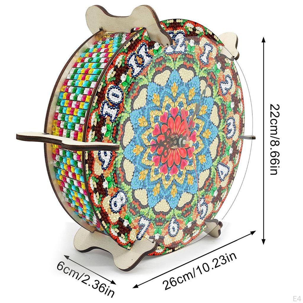 5D Diamond Craft Clock Desk Special Shape Full Drill Decorative DIY for