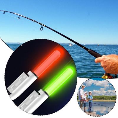 LED Fishing Light Stick Rod 2Pcs CR425 USB Charging Kit Night Fishing Float Luminous Float Battery Charger Fishing Accessories
