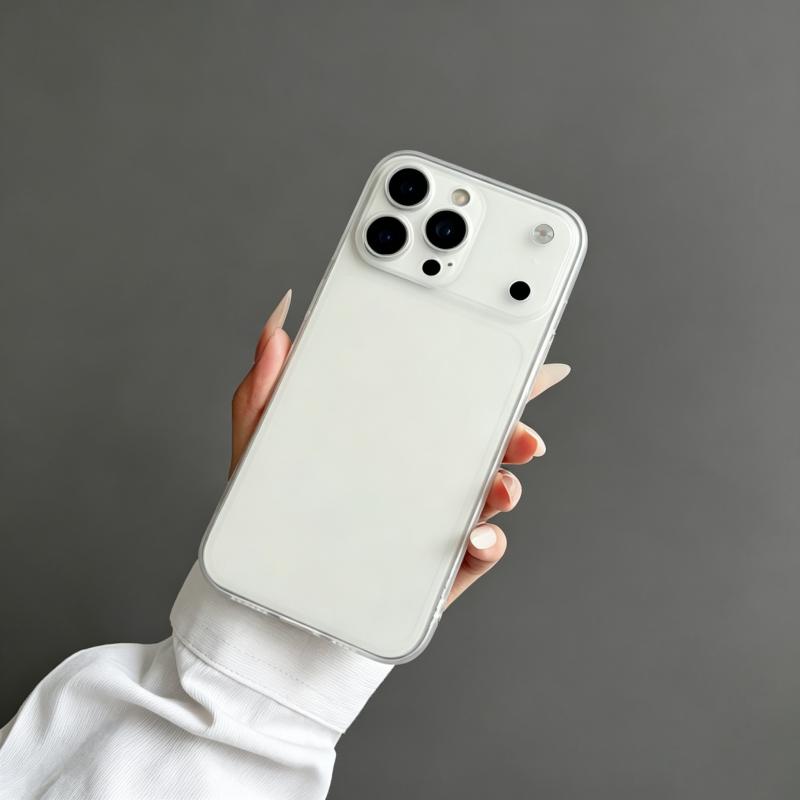 Color Soft Silicone Ultra Thin Matte Clear Case for 17 16 15 14 13 Pro Max Shockproof Large Camera Bumper Cover