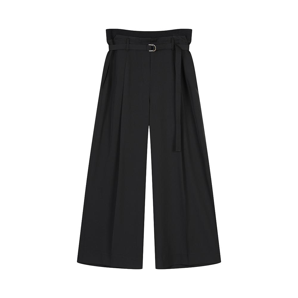 LAP Elastic Waistband Belted Pants Set Ar2Wp563