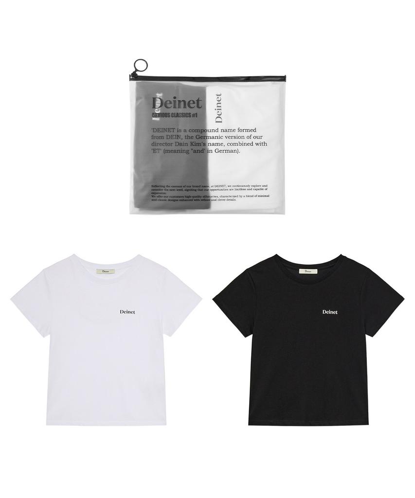 DEINET (2Pack) Logo Print Slimsized T-Shirt