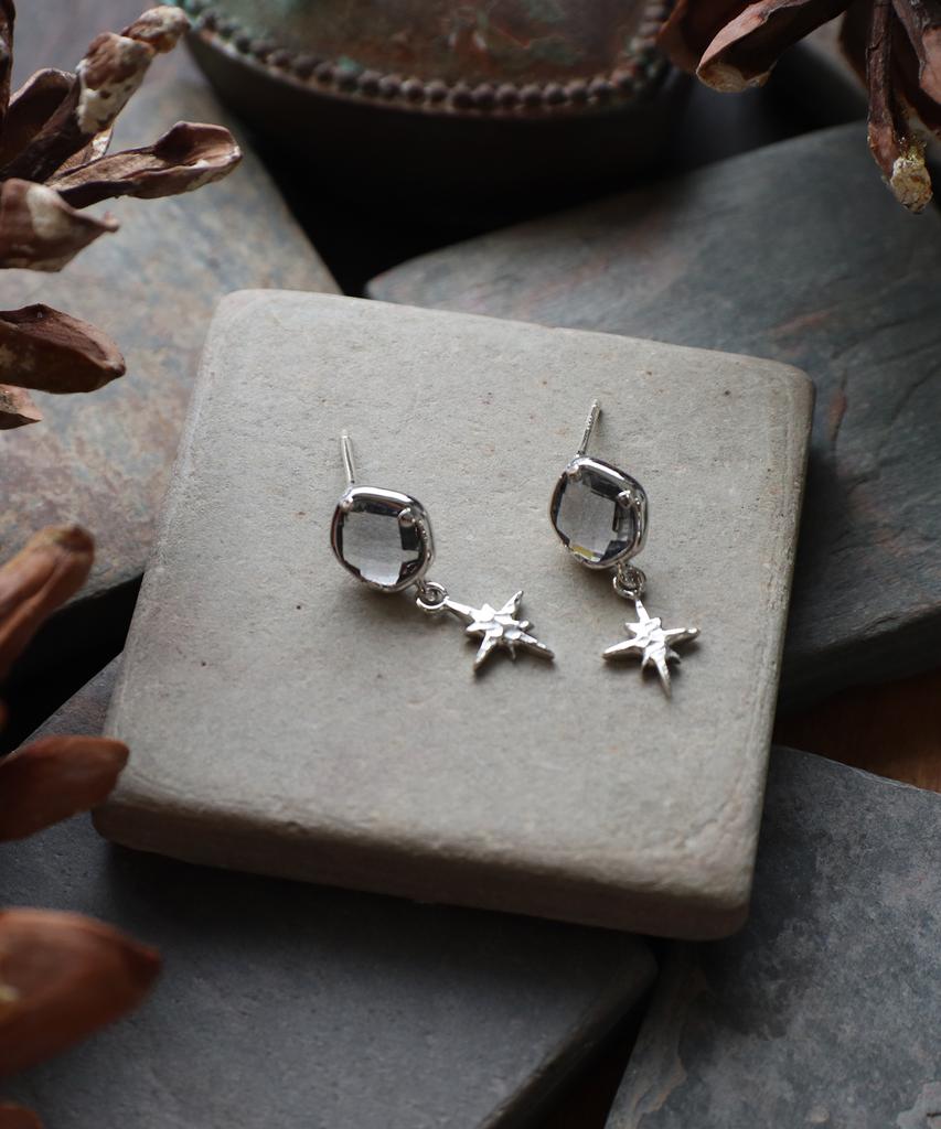 Iris Memory-Hope Starlight Crystal No. 4 Earrings-Gray