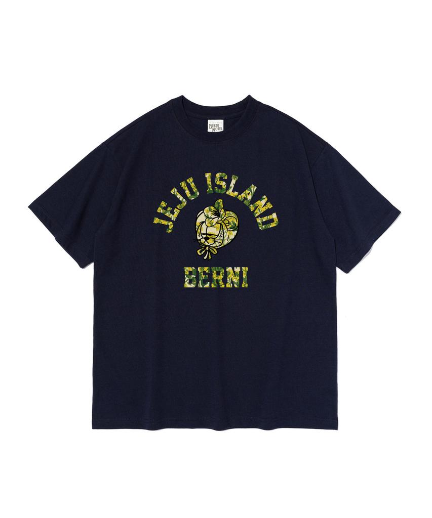 BERNI Jeju Emblem Graphic Short Sleeve T-Shirt (Navy)