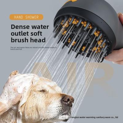 Pet Dog Shower Shower Nozzle Cleaning Beauty Bath Artifact Three-speed Pressurized Silicone Shower Head