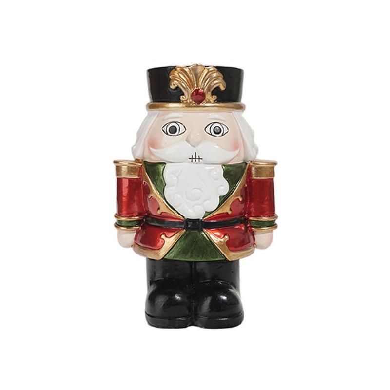 

Christmas Candle Holder Walnuts Soldier Candlestick Table Decorations Vintage