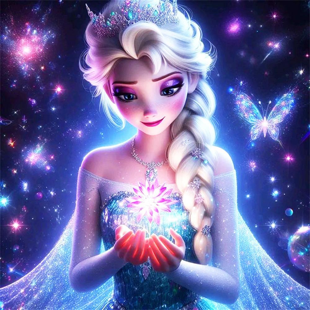 Disney Full Drill Diamond Painting Cartoon Elsa Rhinestone Pictures Embroidery Princess 5D DIY Mosaic Art Jasmine Decor for Home