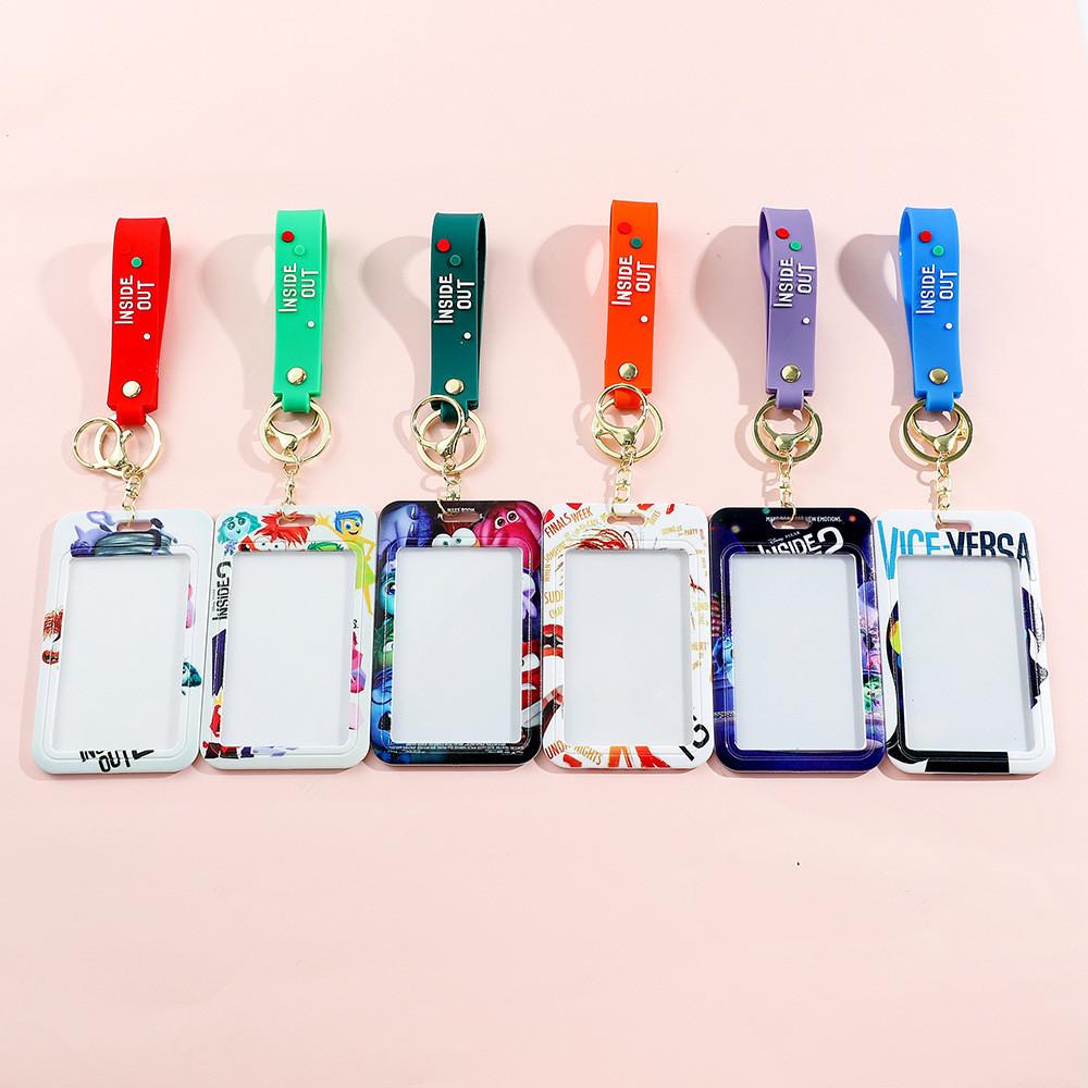 Colorful Silicone Keychain Featuring Inside Out Characters For Gifting And Collecting