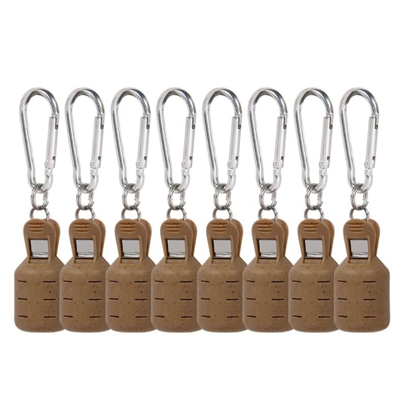 8Pcs Squid Jig Hook Protector Squid Jig Cover Protector with Carabiner Squid Jig Baits Protector Fishing Tackle
