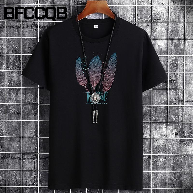BFCCQB Men's Fashion Casual Summer Spring O-Neck Short Sleeve Blouses & Shirts
