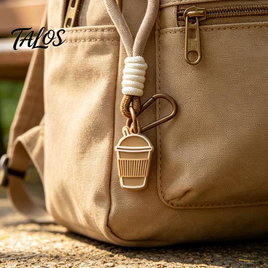 Miniature Cup Keychain Pendant Milk Tea Pendant, 3D Printed with Decorative Bag Braided Lanyard, Backpack Charm Accessory Hanging Key Chain
