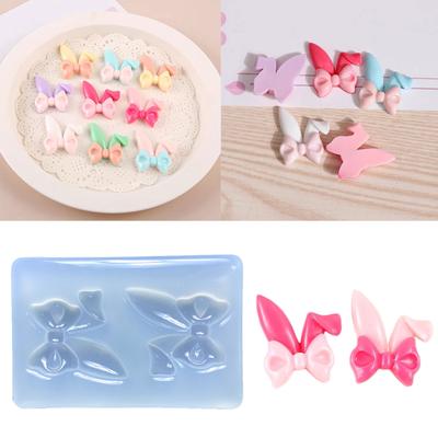 3D Anhänger Schlüsselanhänger Silikonformen für Harzguss, 3D Schleife Harzform für DIY Schmuckherstellung Nagelkunst Dekorationen