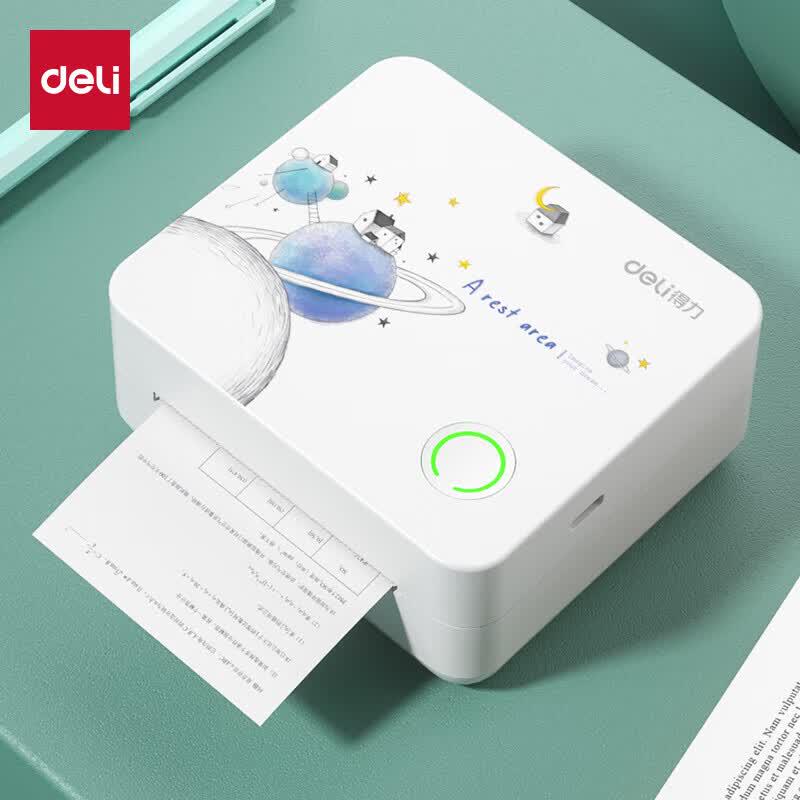 Deli GE218 2-inch Portable Thermal Printer CN plug (adapter included)