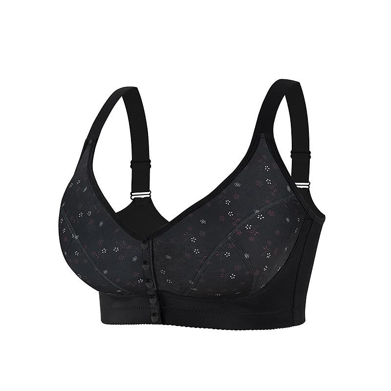 0XL-7XL Super Large Size Bra European and American Size Adjustable Shoulder Strap Popular Printed Front Buckle Large Size Underwear