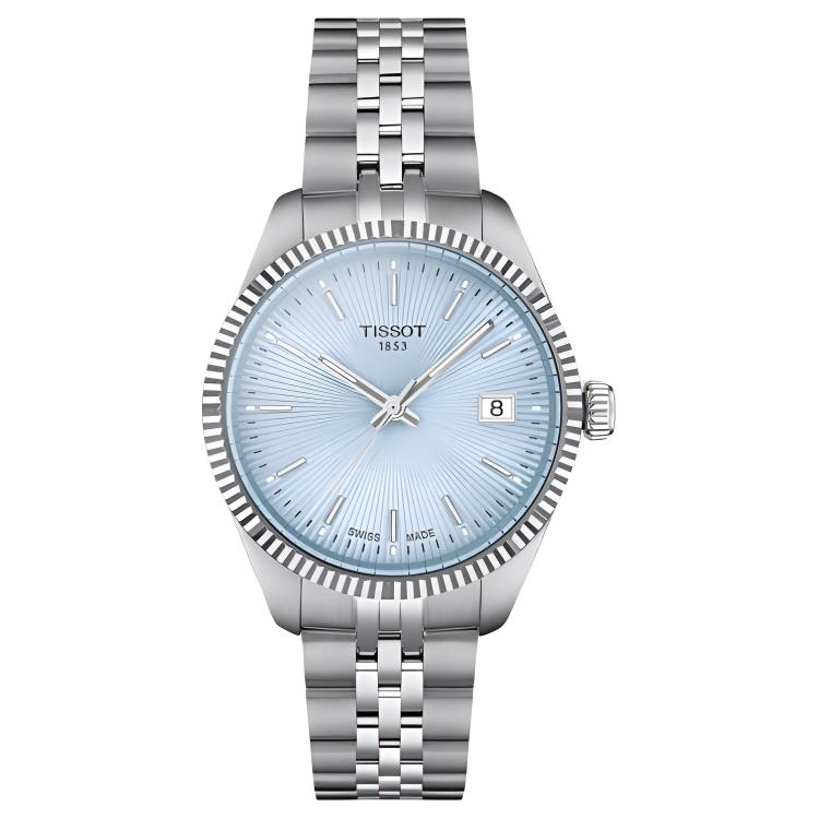 

TISSOT Nostalgic Classic Collection Quartz Movement Unisex Watch 34mm Blue Dial Stainless Steel Case T156.210.11.351.00 Blue Dial