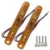 Teagle Blanc Universal Side Marker, Mini Marker Lamp, LED Daylight, Strobe, Truck, High Brightness, 24V, Set of 2, Orange, Amber