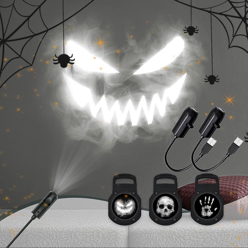 Portable USB Space Projector Night Lights Soft Flexible Wire Atmophere Night Lamp Halloween Christmas Day Party Projection Light