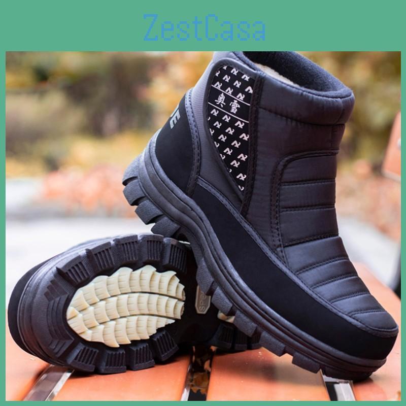 Ankle Men Snow For Boots Fashion Winter Shoes Plus Plush Warm Platform Snow Boots Male Cotton Shoes Footwear