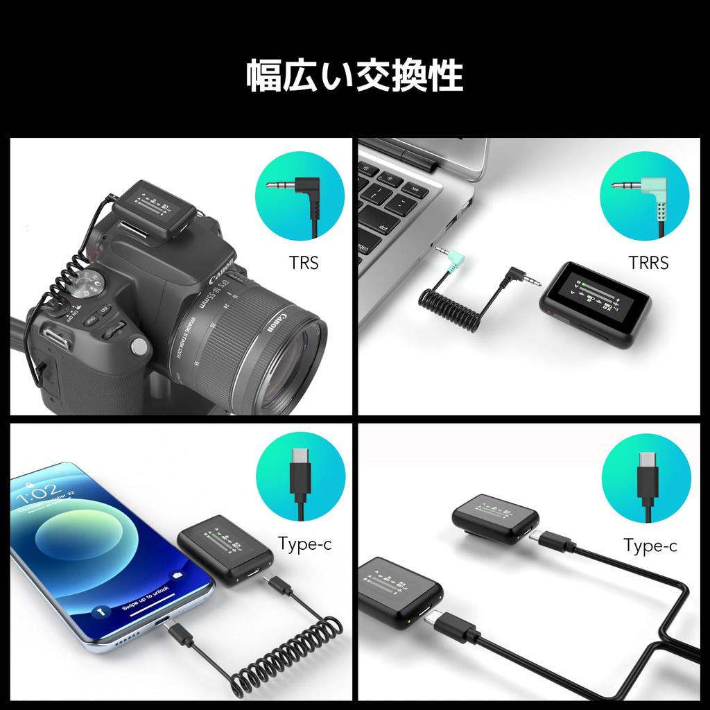 NearStream Mic AWM20T Wireless Lavalier Microphone with Dual 1 and Charging Compact and this external microphone features noise dual channel a 200m
