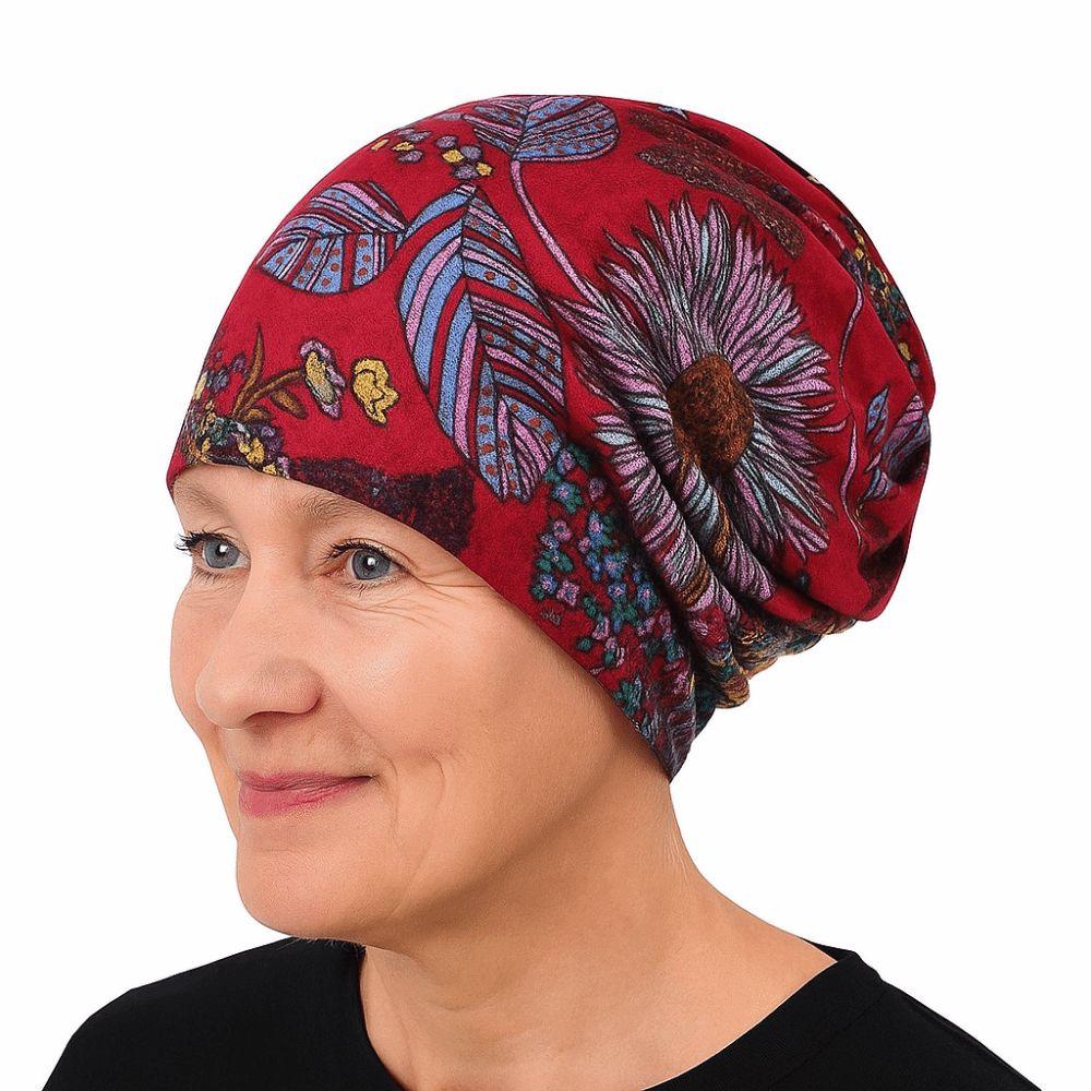 Multifunctional Turban Hats Plaid Print Casual Hedging Cap Autumn and Winter