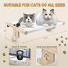 Cat Window Sill, Cat Window Hammock, Suitable for Indoor Cats, Wooden and Metal Frame, Easy To Adjust Window Sill, Bedside