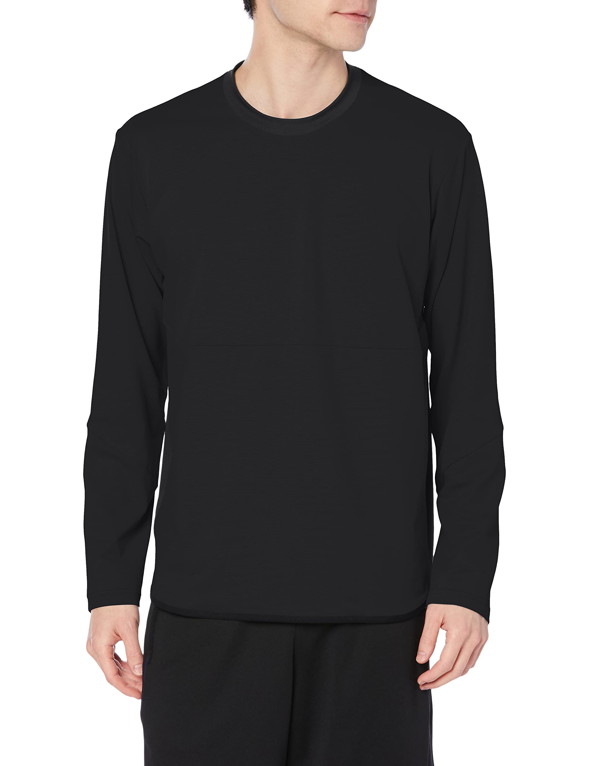 

Mizuno 3D Mesh Stretch Long Sleeve for Sports and Go to by XL Shirt, Moisture-Wicking, Quick-Drying, Outdoors, B2MA2012, Men s, Black, чёрный