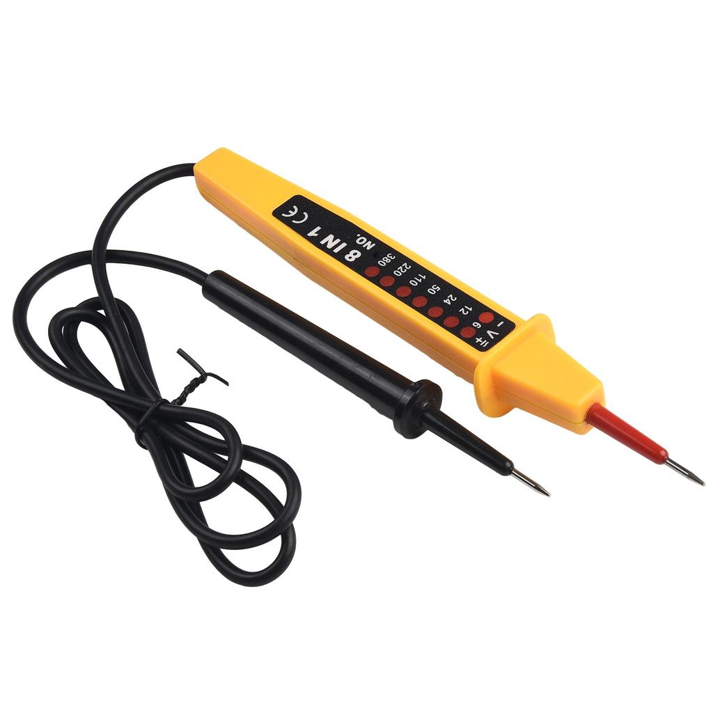 Practical Voltage Tester 8 In1 Voltage Tester Metal Plastic 110 - 220 - 380VAC Display Elements Frequency Range