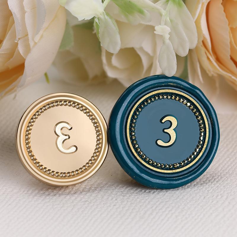 Stamp 2.5*2.5cm Digital 1~20 Series Copper Head Fire Paint Seal Arabic Serial Number Seal Head Solid Brass Carving Stamps