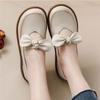 Spring 2025 Soft Leather Bow Mary Jane Shoes for Women