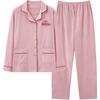 Double-sided 100% Cotton Pajamas Women's Spring and Autumn Long-sleeved Plus Size Cardigan Young and Middle-aged Ladies Cotton Suit Home Service