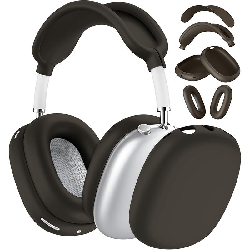 4-in-1 Protective Case Set for AirPods Max 1/2 - Clear Earcups + Silicone Headband and Earpads