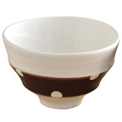 Tableware East Teeschale 12cm Polka Dots Weiß Braun Gürtel