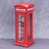 Miniature Ornament for 1:12 Dollhouse Red Phone Booth Photo Prop Birthday Gifts