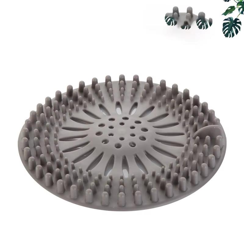 Durable Silicone Bathtub Hair Stopper Hair Catcher Filter Screen Shower Floor Drain Covers Protector Eco-Friendly Anti-Corrosion