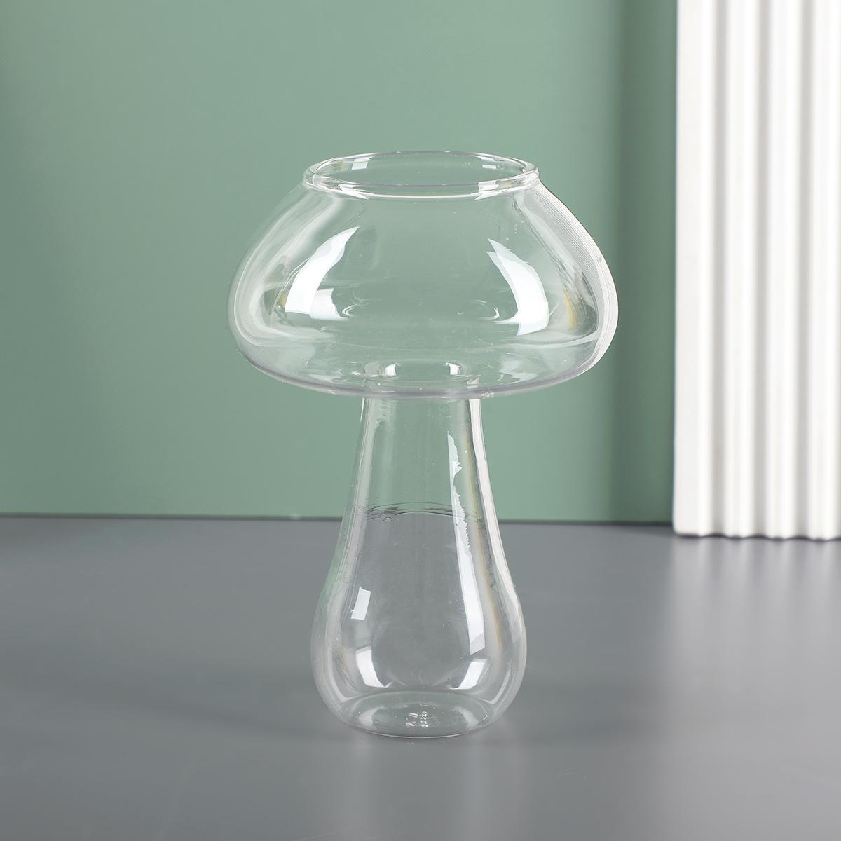 

Creative Mushroom Glass Cup for Juices, Cocktails, and Milk Tea 8x12cm