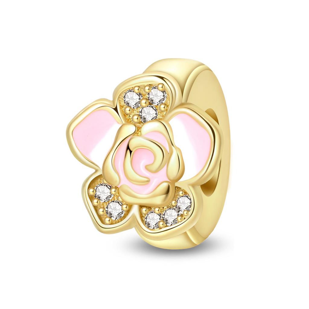 Charm Beaded Clover Butterfly Raccoon Rubber Stopper Isolation Bead Jewelry Bracelet Necklace Accessories