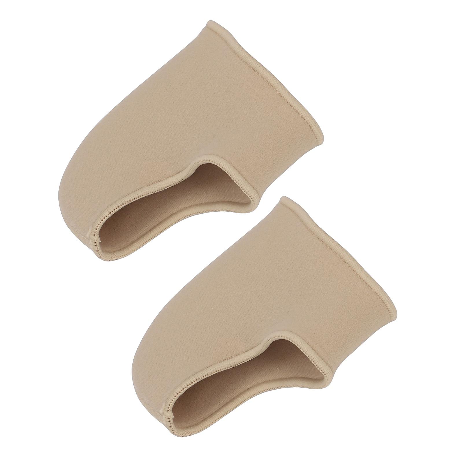 

1 Pair Heel Cup Skin Color Elastic Shock Absorbing Plush Cloth Silicone Heel Protector