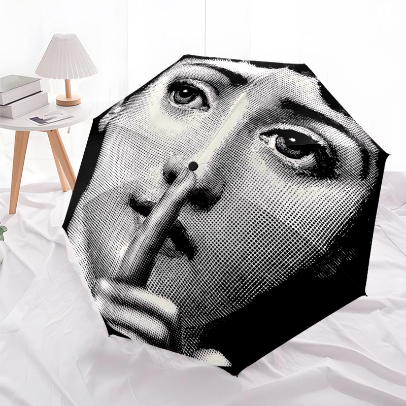 

1 PC Automatic Folding Umbrella - Abstract Art Pattern, Portable & Foldable Design with 8 Ribs, Christmas Birthday Gifts