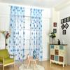 Window Hangings Floral Voile Curtain Transparent Sunflower Panel Grommet Window Curtain for Kitchen Cafe Doorway Partition