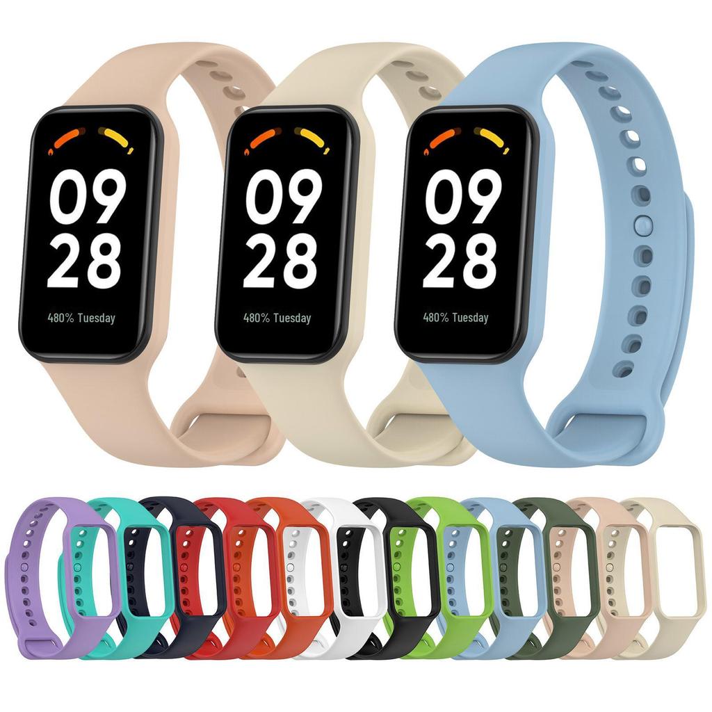 Xiaomi Mi Band 8 Active Strap: Compatible Sports Rubber Wristband for Redmi Mi Band 2