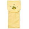 4-Piece Yellow Toilet Mat Set (Made In Japan) - Includes Mat, Lid Cover, Slippers, and Paper Holder Cover. Stylish Provence Ciel Design with Antibacte