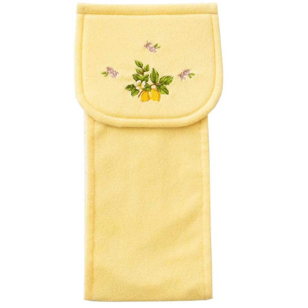 4-Piece Yellow Toilet Mat Set (Made In Japan) - Includes Mat, Lid Cover, Slippers, and Paper Holder Cover. Stylish Provence Ciel Design with Antibacte