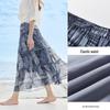 Xiangying Printed Plaid Mesh Half Skirt