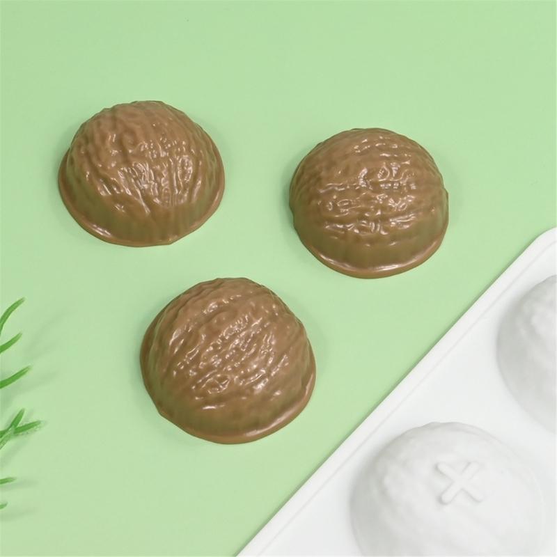 Stampi in Silicone per Alimenti a Forma di Noce per Dessert, Vassoio a 12 Cavità per Cioccolatini e Caramelle per Cuochi Creativi