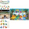 Dinosaur Birthday Party Decor Pack With Paper Banner And Spiral Decorations For Childrens Event