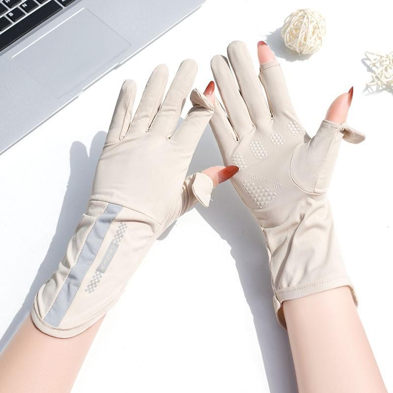 Women s UV Protection Ice Silk Arm Sleeves for Outdoor Cycling One Size