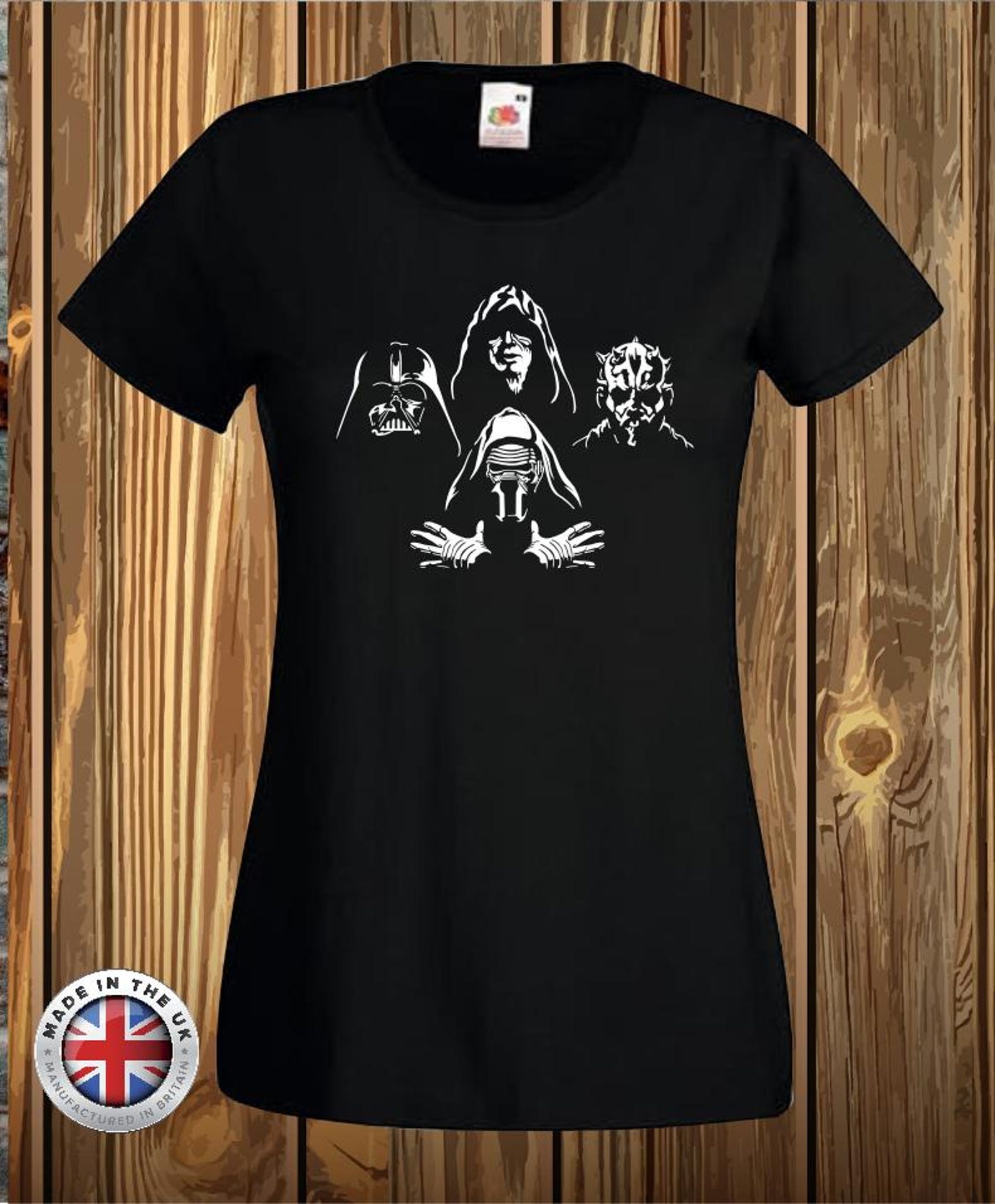 Sith Lords Bohemian Rhapsody style black T-Shirt, unisex, ladies fitted and childrens. M