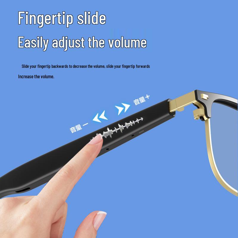 GT13 Smart Glasses: AI Translation, Voice Activation, Slide Control, Noise Reduction, Remote Photo Capture, Color Change.