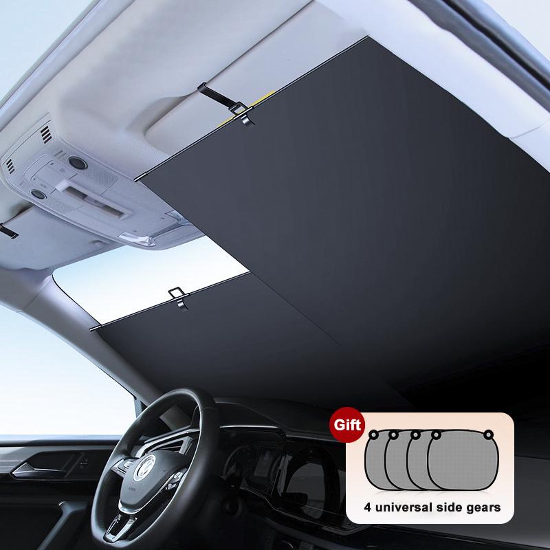 Retractable Car Sun Visor Folding Car Front Window Sunshade Cover Sun Shade Windshield Visor Car Interior Accessories